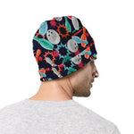 Watercolor Bowling Theme Pattern Print Beanie