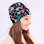 Watercolor Bowling Theme Pattern Print Beanie
