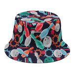 Watercolor Bowling Theme Pattern Print Bucket Hat