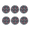 Watercolor Bowling Theme Pattern Print Coaster Set