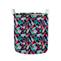 Watercolor Bowling Theme Pattern Print Collapsible Laundry Basket
