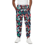Watercolor Bowling Theme Pattern Print Cotton Pants