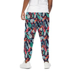 Watercolor Bowling Theme Pattern Print Cotton Pants
