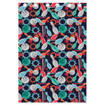 Watercolor Bowling Theme Pattern Print Curtain