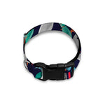 Watercolor Bowling Theme Pattern Print Dog Collar