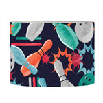 Watercolor Bowling Theme Pattern Print Drum Lamp Shade