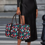 Watercolor Bowling Theme Pattern Print Duffle Bag