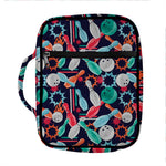 Watercolor Bowling Theme Pattern Print Front Pocket Bible Bag