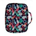 Watercolor Bowling Theme Pattern Print Front Pocket Bible Bag