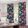 Watercolor Bowling Theme Pattern Print Grommet Curtains