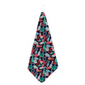 Watercolor Bowling Theme Pattern Print Hand Towel