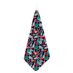 Watercolor Bowling Theme Pattern Print Hand Towel