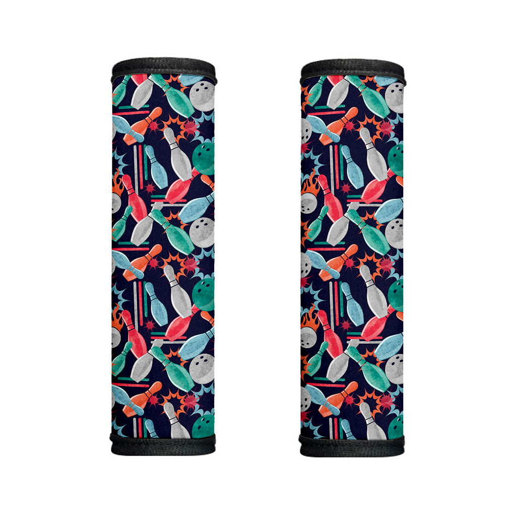 Watercolor Bowling Theme Pattern Print Handle Covers