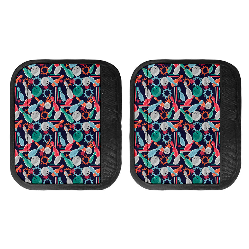 Watercolor Bowling Theme Pattern Print Handle Covers