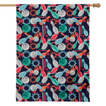 Watercolor Bowling Theme Pattern Print House Flag