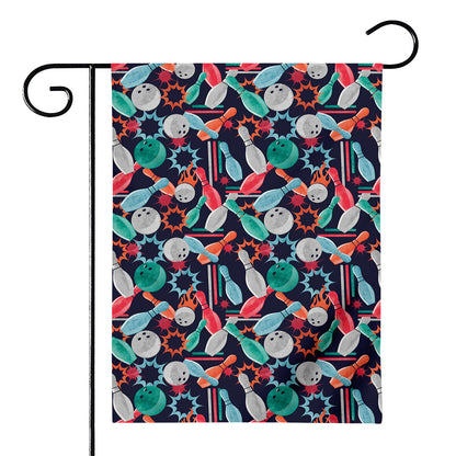 Watercolor Bowling Theme Pattern Print House Flag