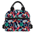Watercolor Bowling Theme Pattern Print Insulated Lunch Bag