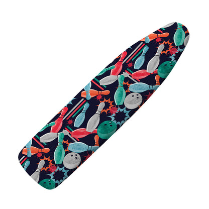 Watercolor Bowling Theme Pattern Print Ironing Board Cover