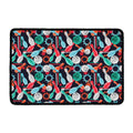 Watercolor Bowling Theme Pattern Print Kitchen Mat