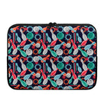 Watercolor Bowling Theme Pattern Print Laptop Sleeve
