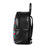 Watercolor Bowling Theme Pattern Print Leather Backpack