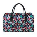 Watercolor Bowling Theme Pattern Print Leather Duffel Bag