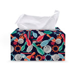 Watercolor Bowling Theme Pattern Print Leather Tissue Box Cover