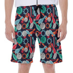 Watercolor Bowling Theme Pattern Print Men's Beach Shorts