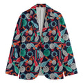 Watercolor Bowling Theme Pattern Print Men's Blazer