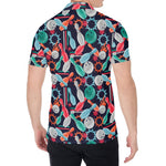 Watercolor Bowling Theme Pattern Print Men's Shirt
