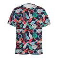 Watercolor Bowling Theme Pattern Print Men's Athletic T-Shirt