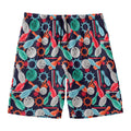 Watercolor Bowling Theme Pattern Print Men's Swim Trunks