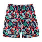 Watercolor Bowling Theme Pattern Print Men's Swim Trunks