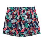 Watercolor Bowling Theme Pattern Print Mesh Shorts