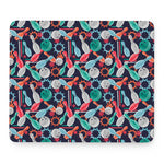 Watercolor Bowling Theme Pattern Print Mouse Pad