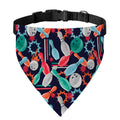 Watercolor Bowling Theme Pattern Print Over The Collar Dog Bandana