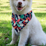 Watercolor Bowling Theme Pattern Print Over The Collar Dog Bandana