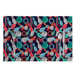 Watercolor Bowling Theme Pattern Print Placemat
