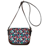 Watercolor Bowling Theme Pattern Print Saddle Bag