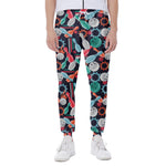 Watercolor Bowling Theme Pattern Print Scuba Joggers