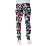 Watercolor Bowling Theme Pattern Print Scuba Joggers