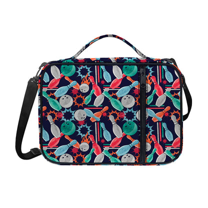 Watercolor Bowling Theme Pattern Print Shoulder Strap Bible Bag