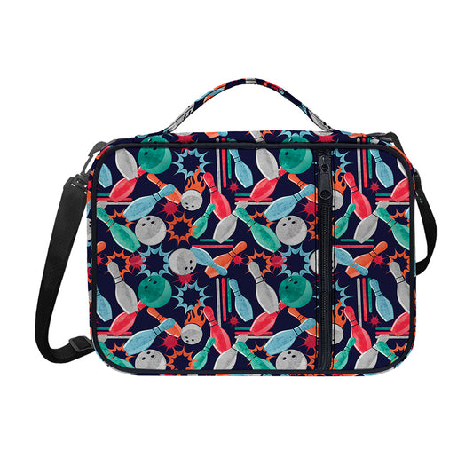 Watercolor Bowling Theme Pattern Print Shoulder Strap Bible Bag