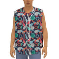 Watercolor Bowling Theme Pattern Print Sleeveless Baseball Jersey