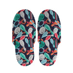 Watercolor Bowling Theme Pattern Print Slippers
