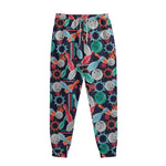 Watercolor Bowling Theme Pattern Print Sweatpants