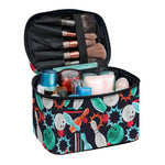 Watercolor Bowling Theme Pattern Print Travel Makeup Bag