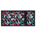 Watercolor Bowling Theme Pattern Print Trifold Wallet