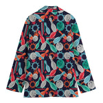 Watercolor Bowling Theme Pattern Print Women's Blazer