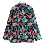 Watercolor Bowling Theme Pattern Print Women's Cotton Blazer